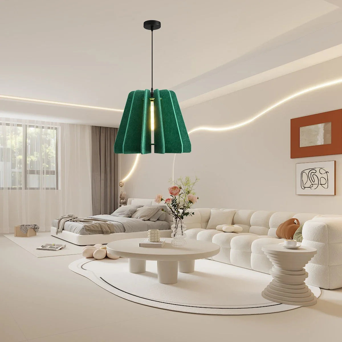 Feyran Triangle Piece Acoustic Pendant Light
