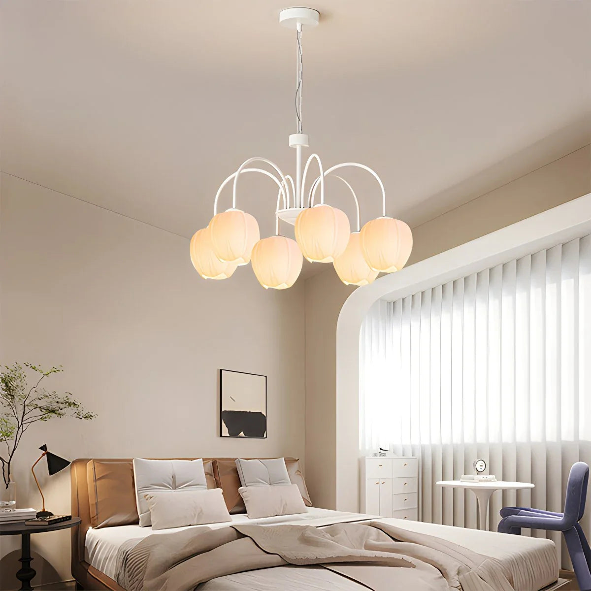 Feyran French Romance Tulip Matcha Chandelier