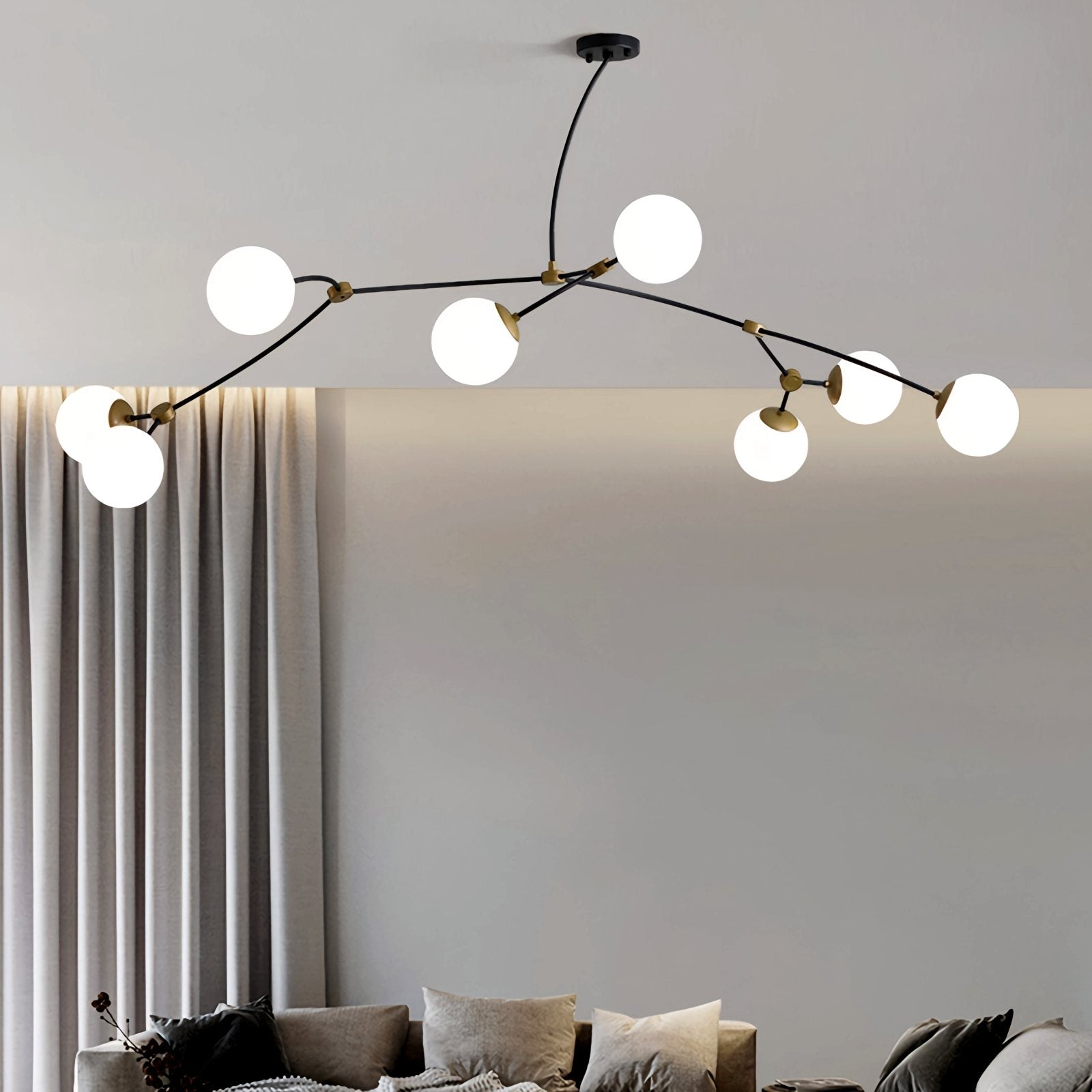 Feyran Minimalist Sputnik Globe Glass Chandelier