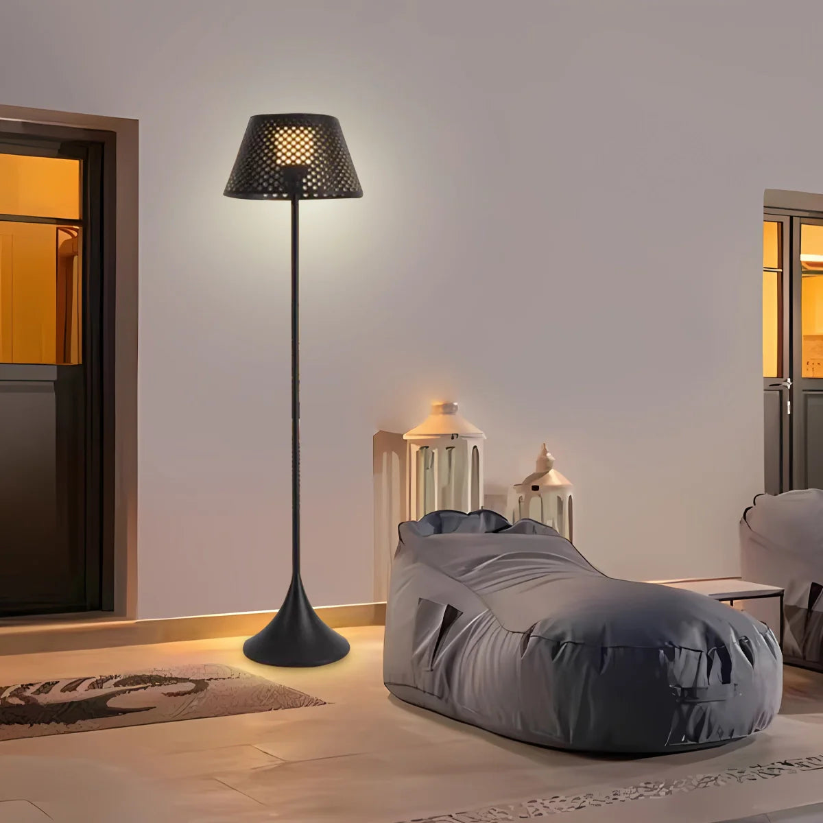 Feyran Vine Woven Floor Lamp for Outdoor
