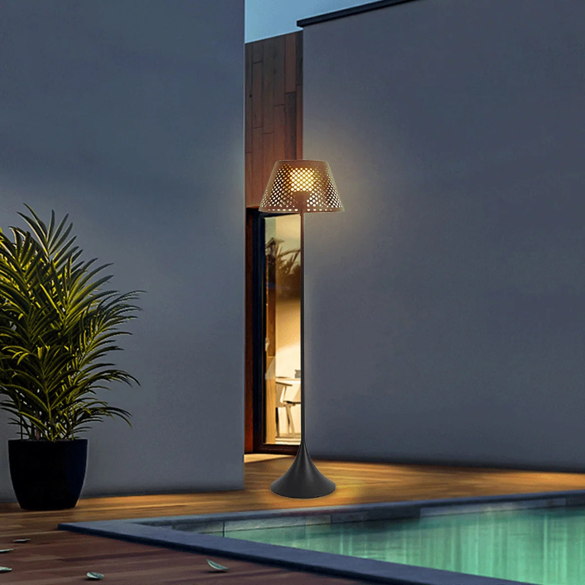 Feyran Vine Woven Floor Lamp for Outdoor