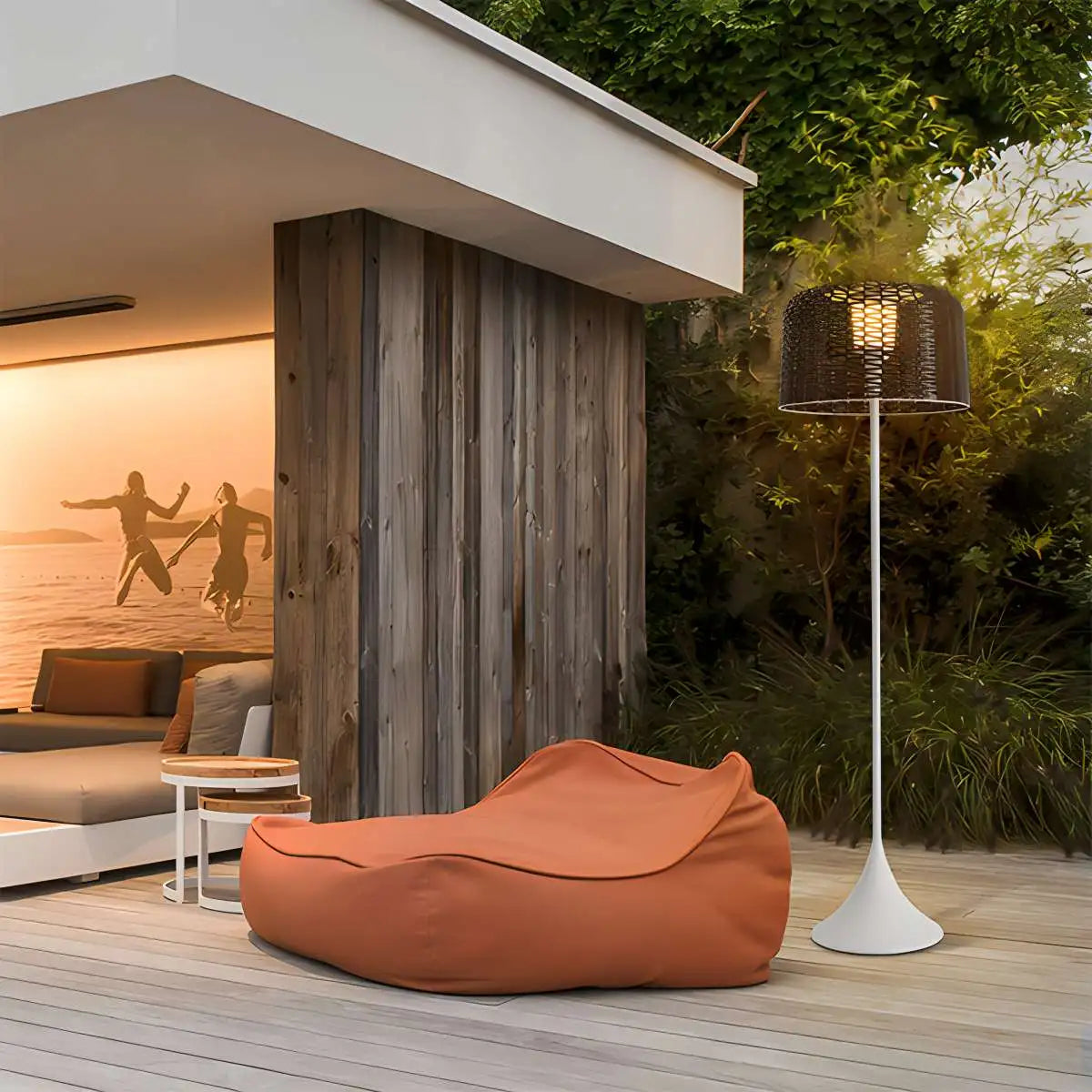 Feyran Vine Woven Floor Lamp for Outdoor