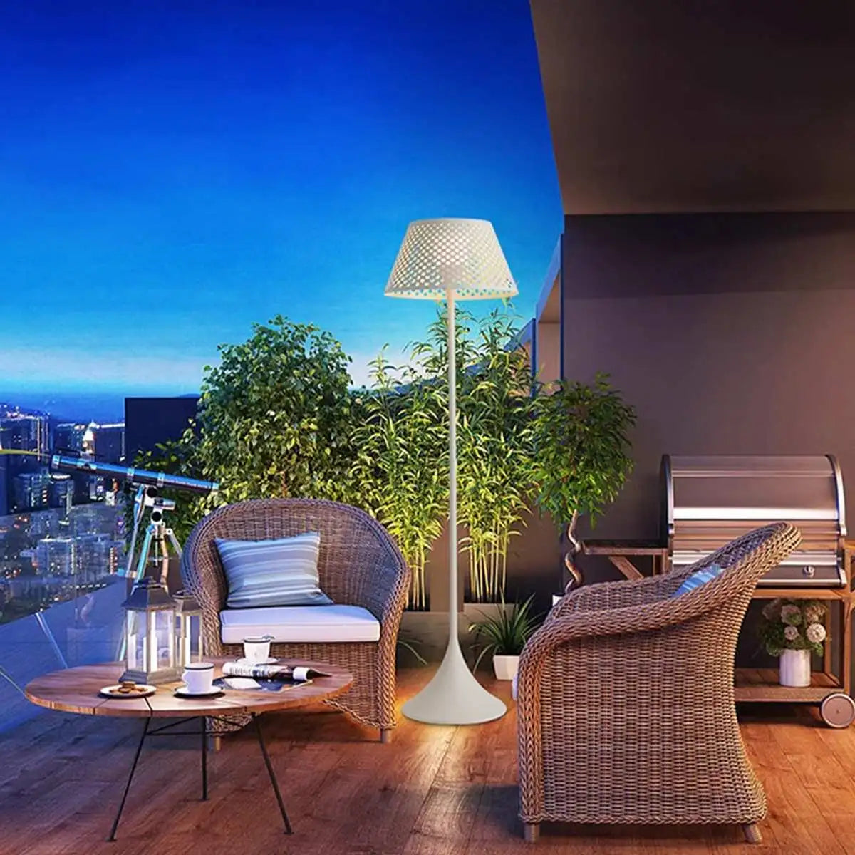 Feyran Vine Woven Floor Lamp for Outdoor