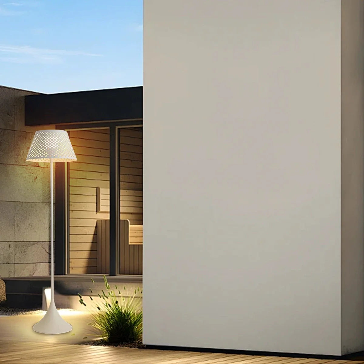 Feyran Vine Woven Floor Lamp for Outdoor
