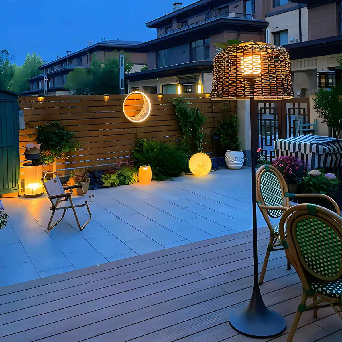 Feyran Vine Woven Floor Lamp for Outdoor