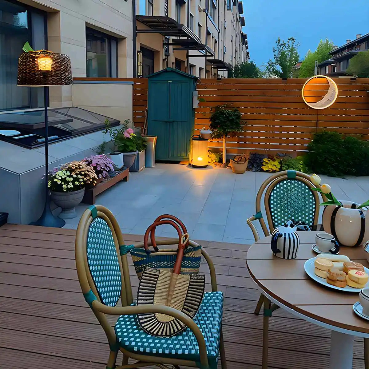 Feyran Vine Woven Floor Lamp for Outdoor