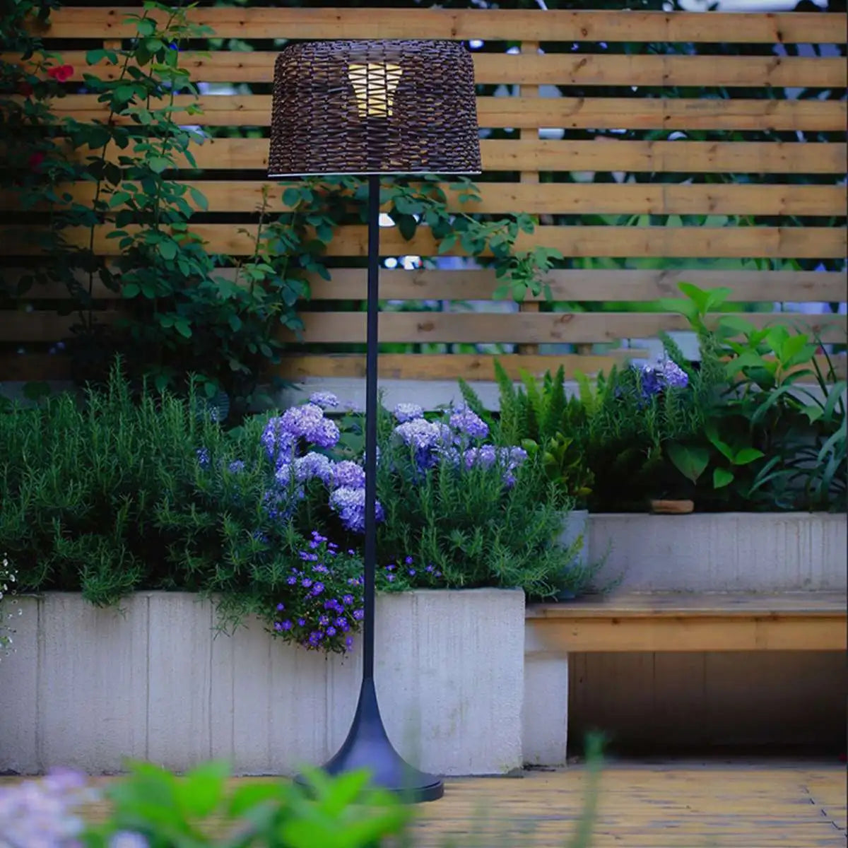 Feyran Vine Woven Floor Lamp for Outdoor