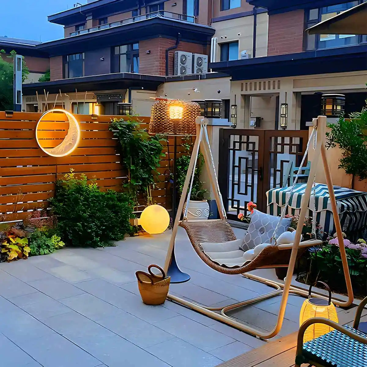 Feyran Vine Woven Floor Lamp for Outdoor