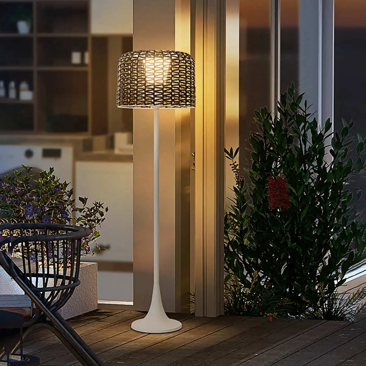 Feyran Vine Woven Floor Lamp for Outdoor