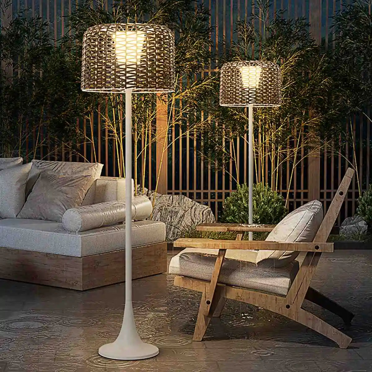 Feyran Vine Woven Floor Lamp for Outdoor