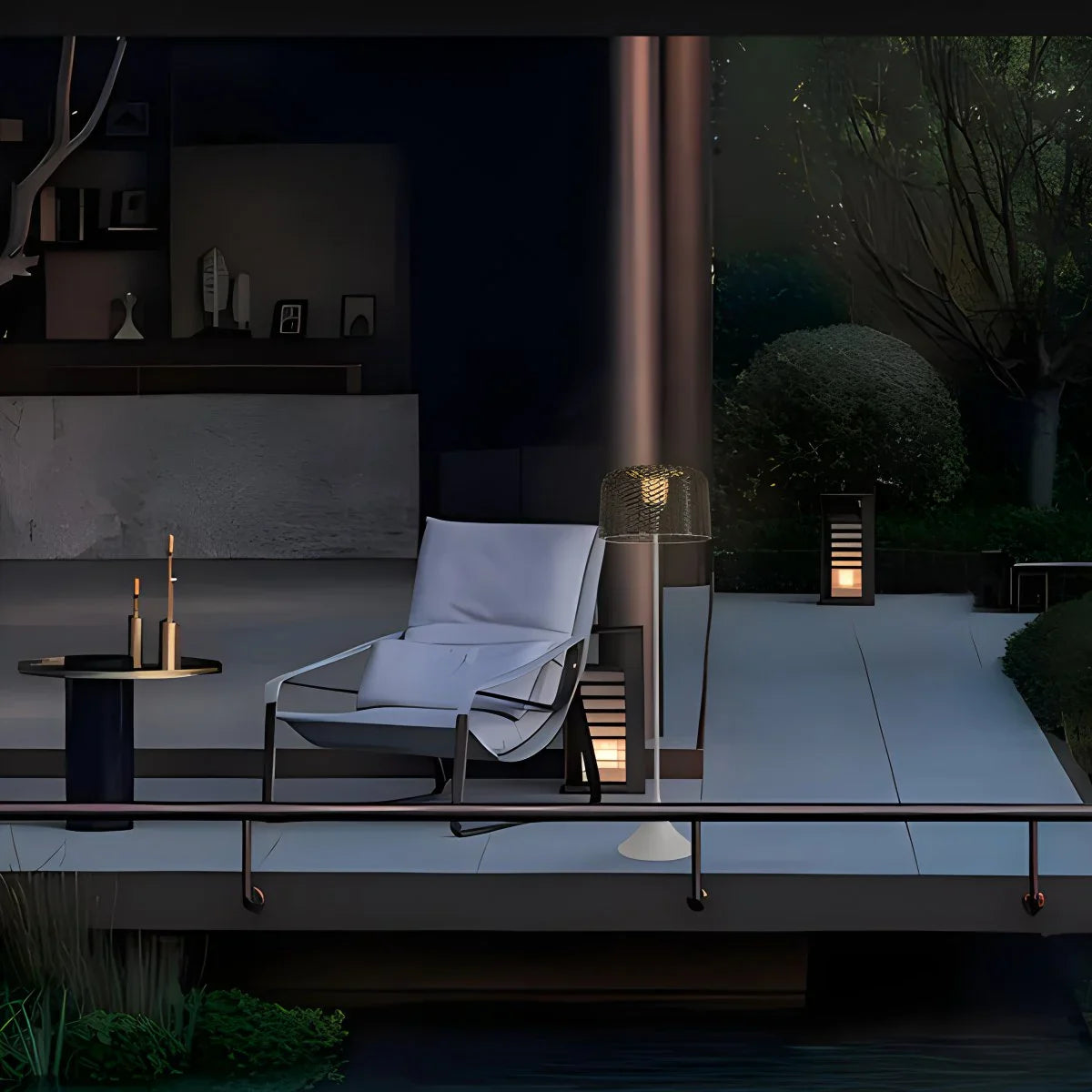Feyran Vine Woven Floor Lamp for Outdoor