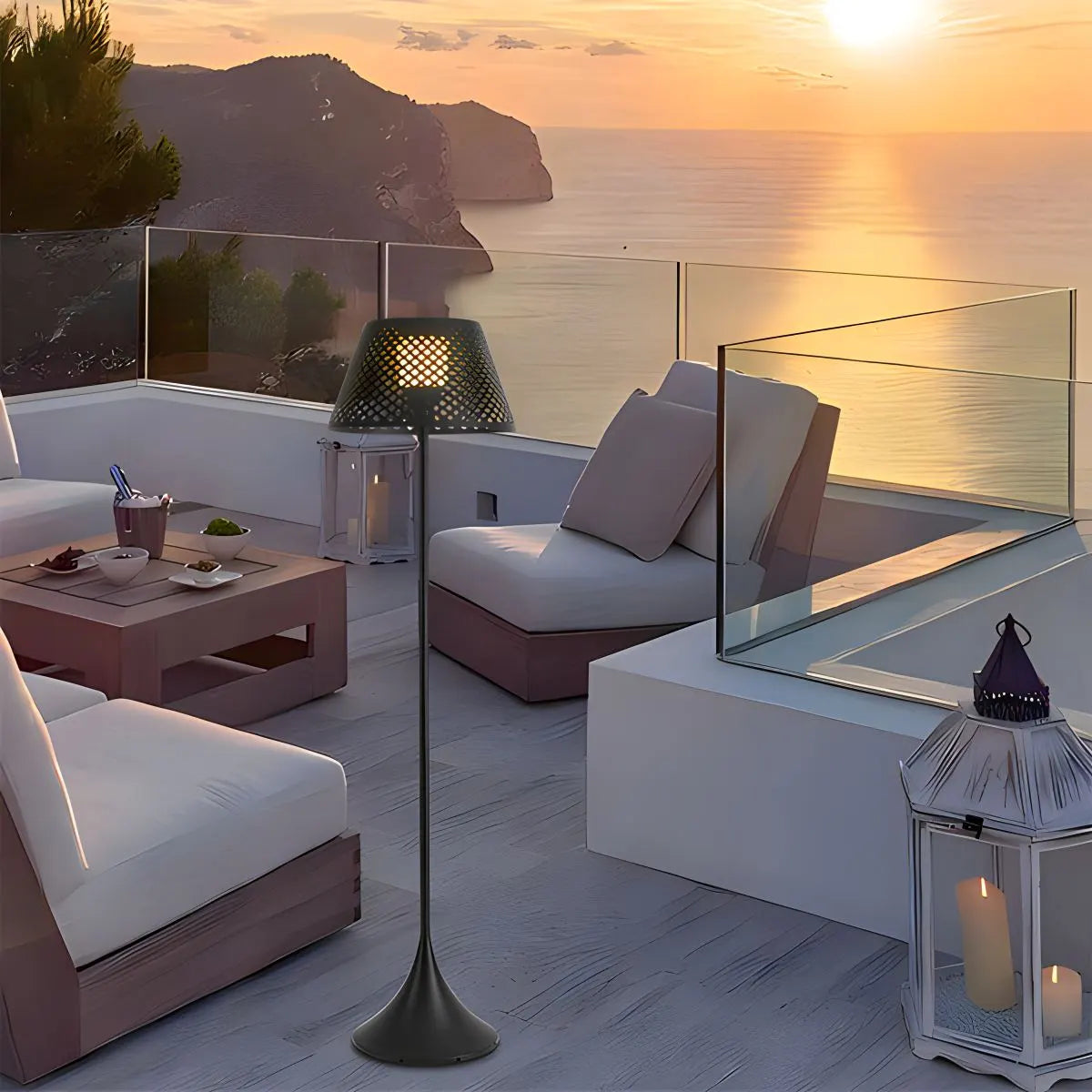 Feyran Vine Woven Floor Lamp for Outdoor