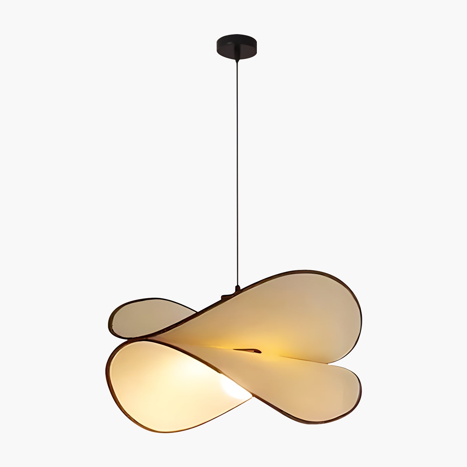 Feyran French Fabric Potato Chip Pendant Light for Dining Room