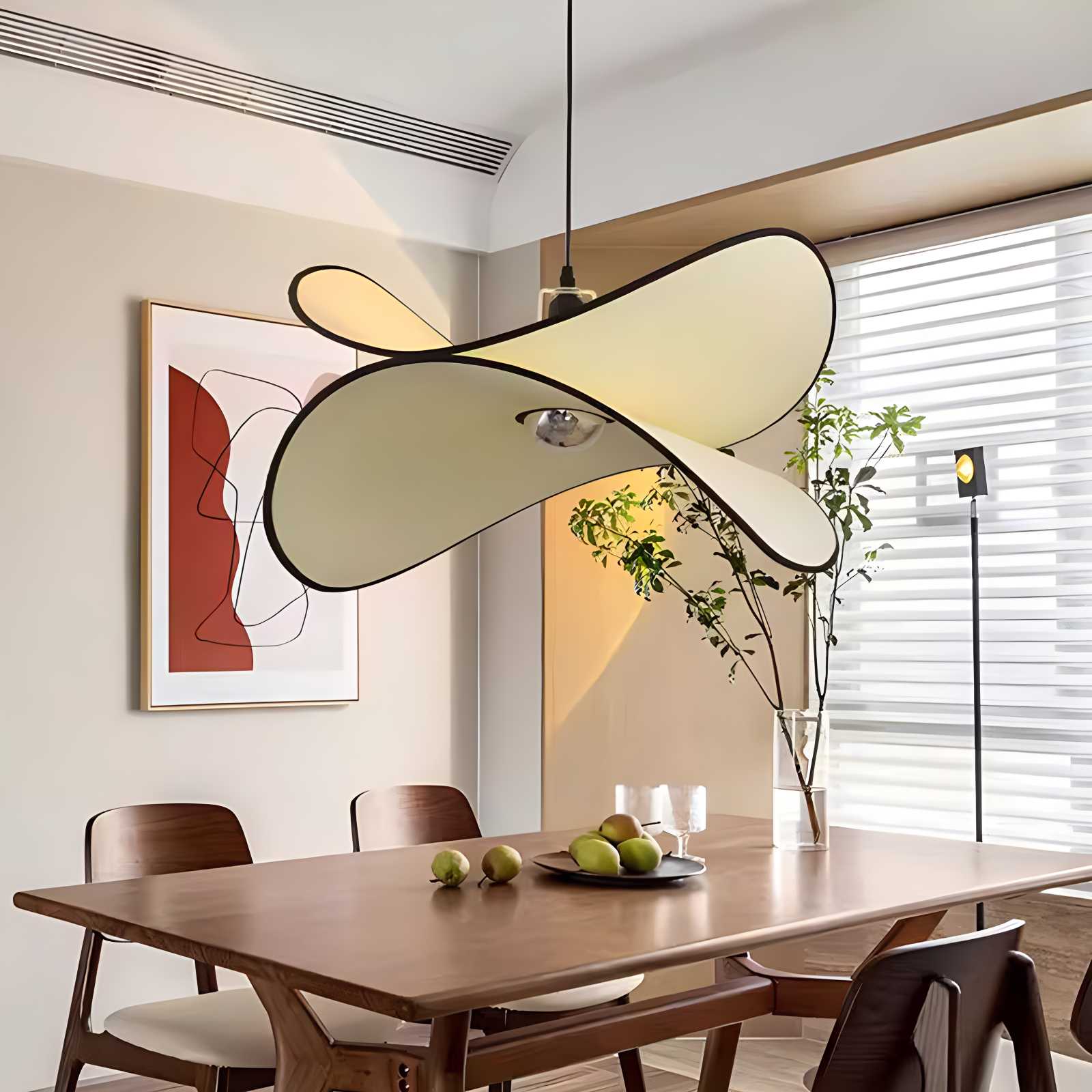Feyran French Fabric Potato Chip Pendant Light for Dining Room