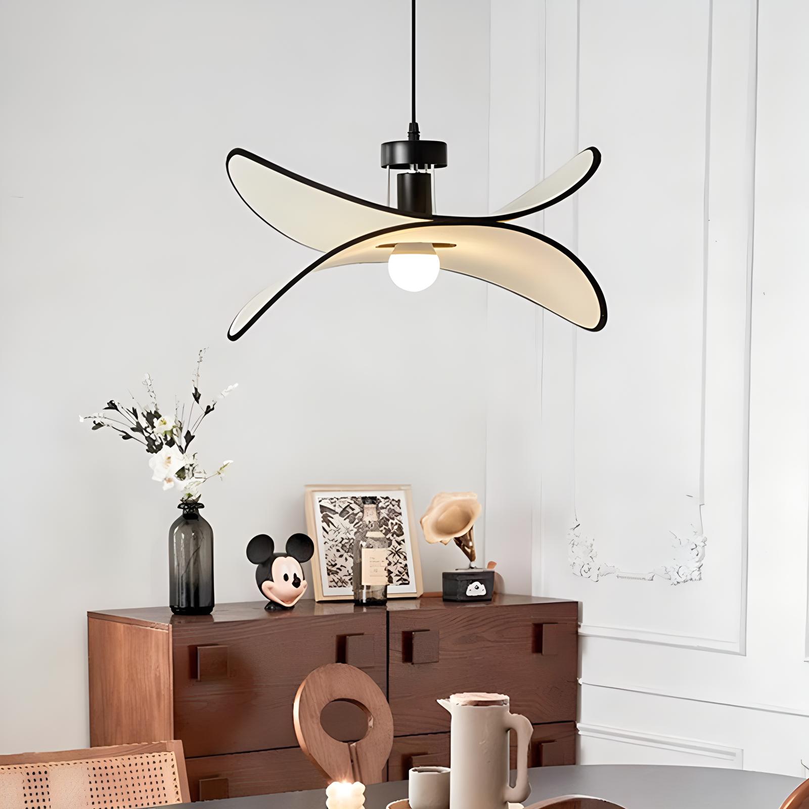 Feyran French Fabric Potato Chip Pendant Light for Dining Room