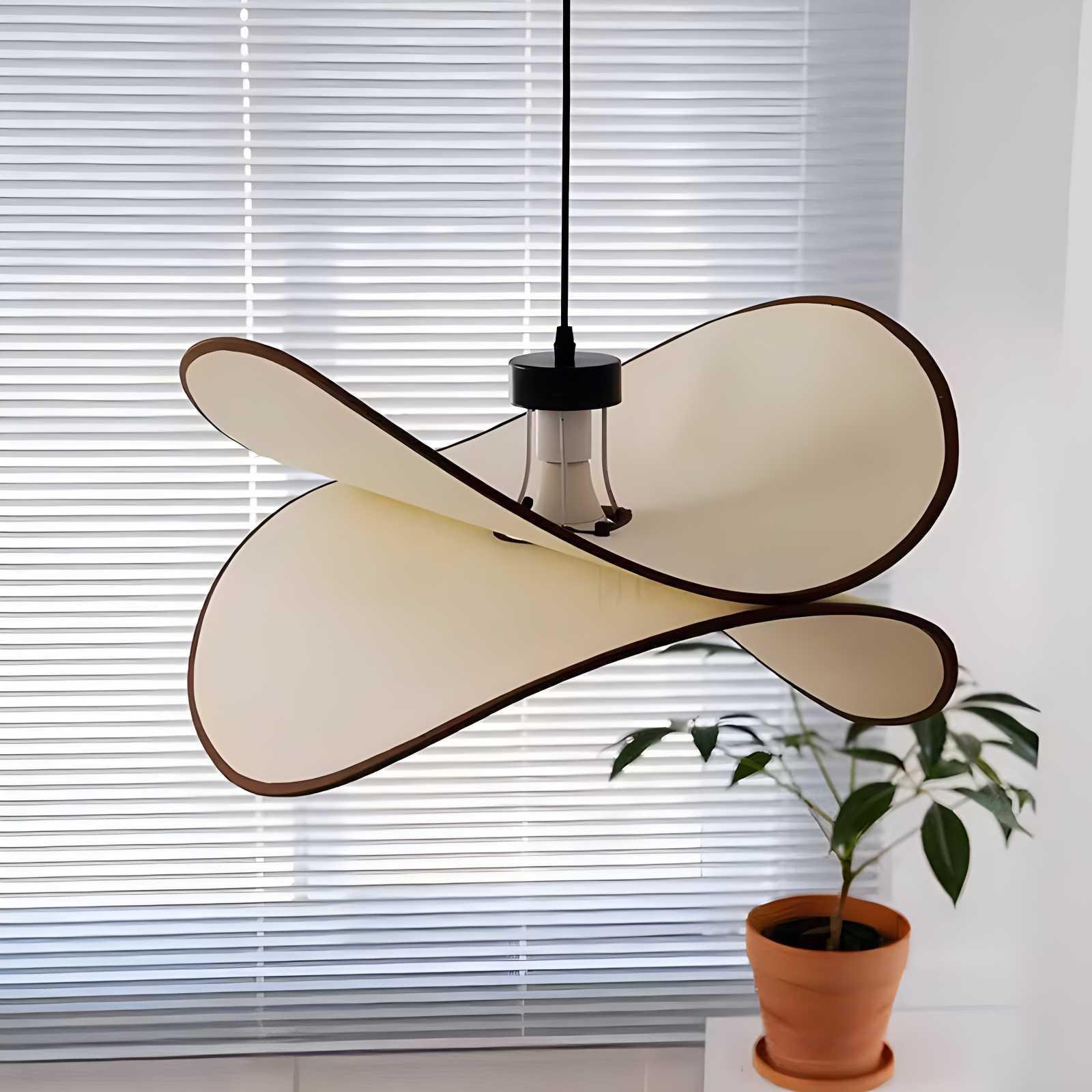 Feyran French Fabric Potato Chip Pendant Light for Dining Room