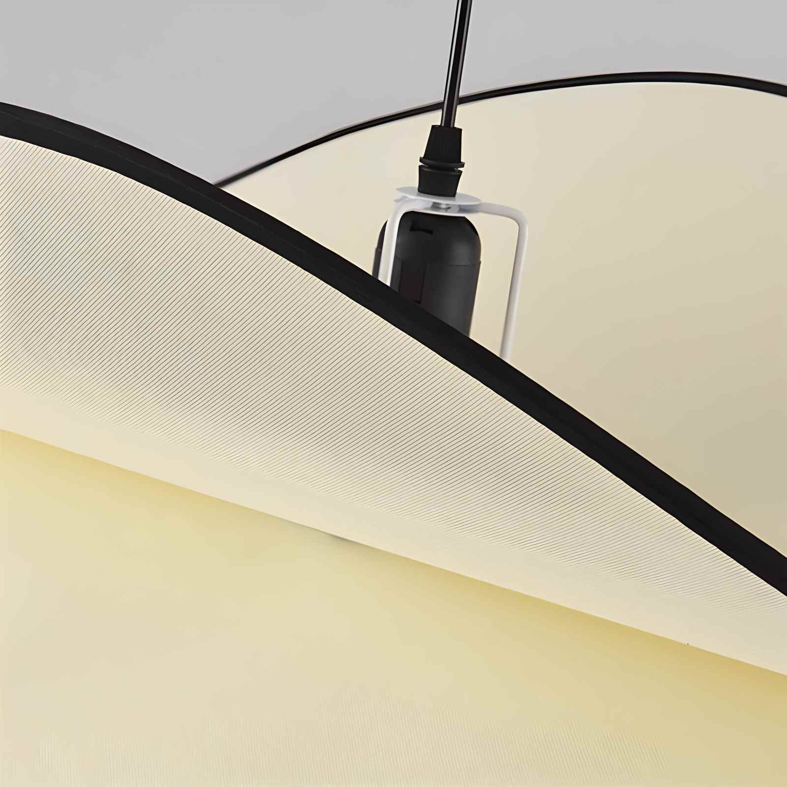 Feyran French Fabric Potato Chip Pendant Light for Dining Room