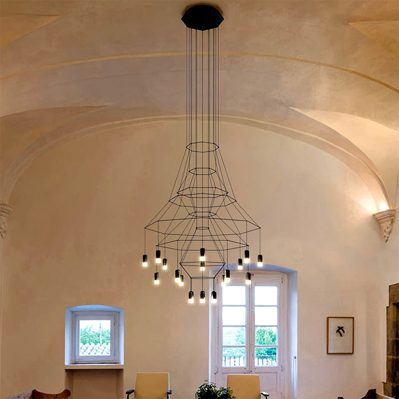 Feyran Wire Tiered Sculptural Chandelier