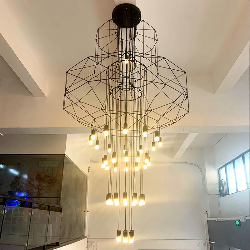 Feyran Wire Tiered Sculptural Chandelier