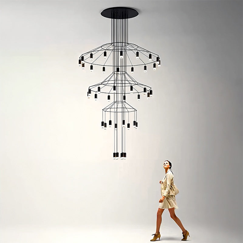 Feyran Wire Tiered Sculptural Chandelier