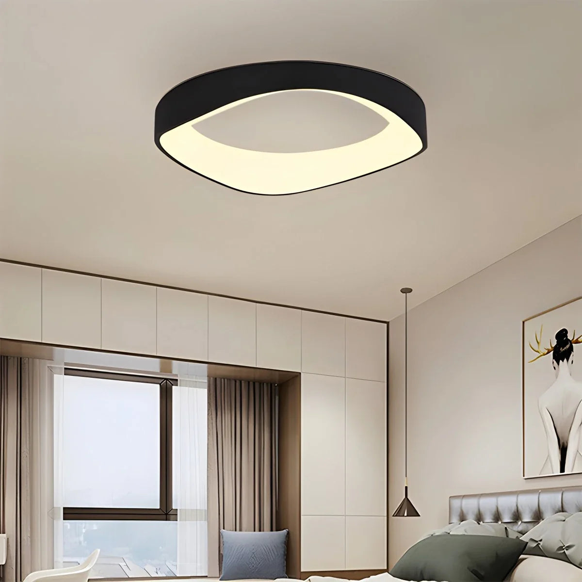Feyran Nordic Acrylic Circle Ceiling Light for Bedroom