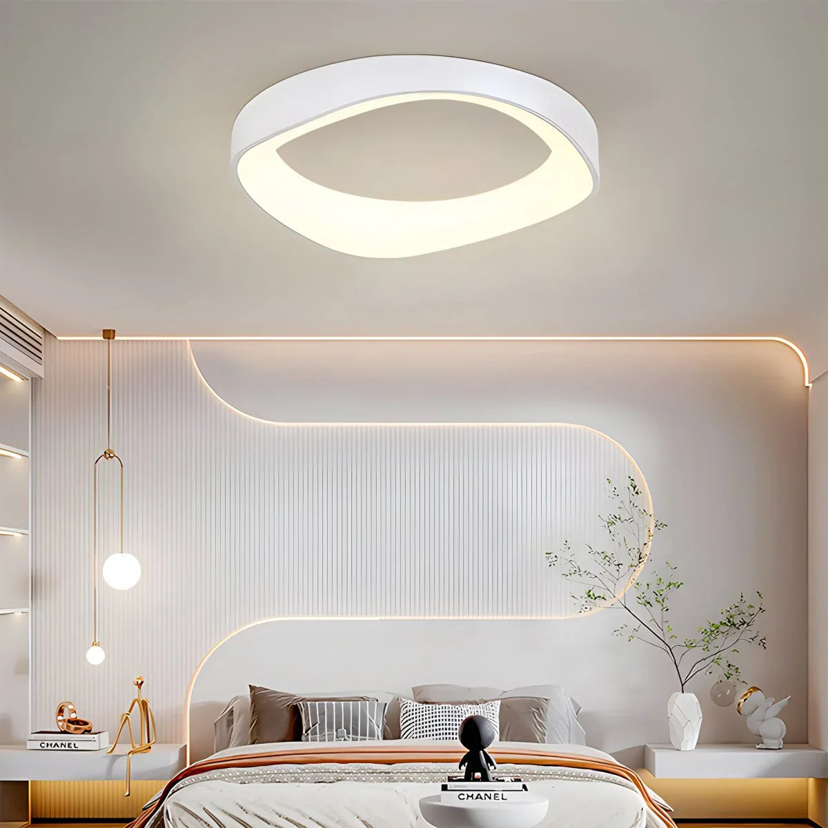 Feyran Nordic Acrylic Circle Ceiling Light for Bedroom