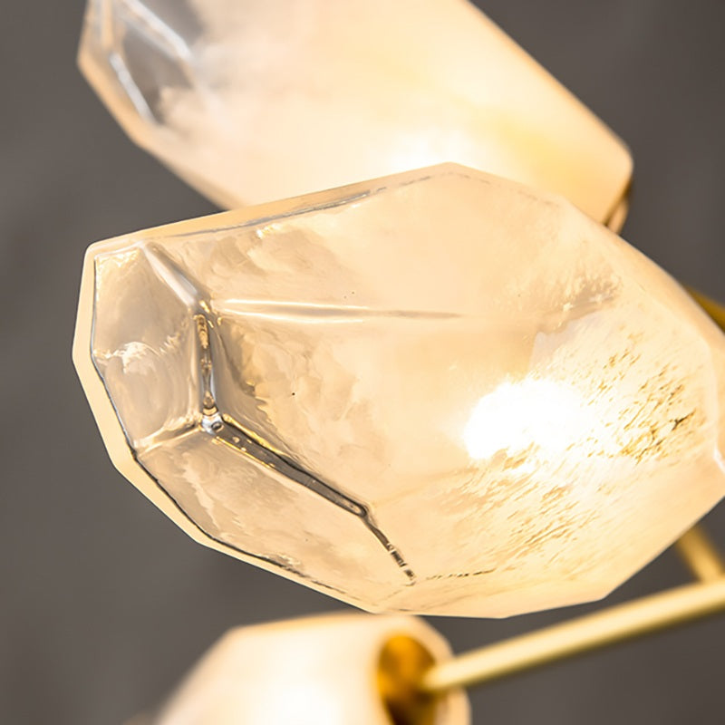 Feyran Crystal Bud Copper Chandelier for Living Room
