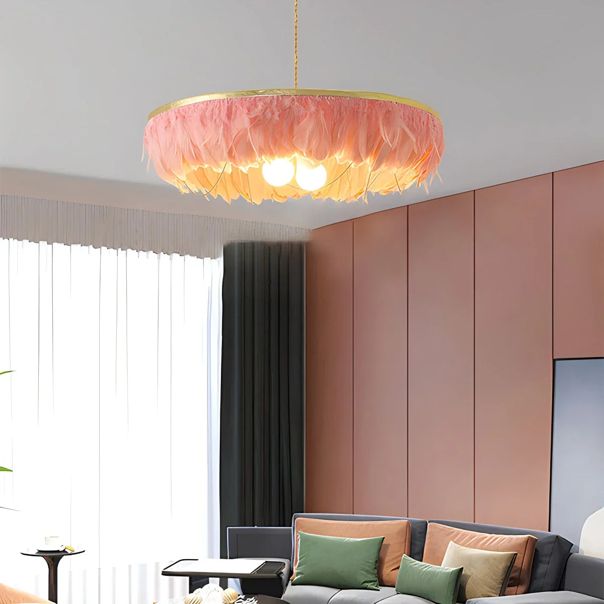 Feyran Feather Bird’s Nest Lamp for Bedroom Living Room