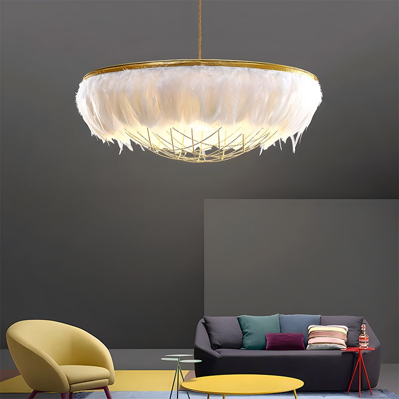Feyran Feather Bird’s Nest Lamp for Bedroom Living Room
