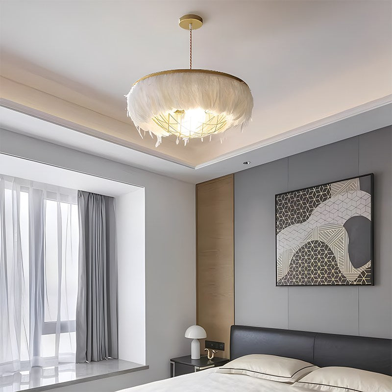 Feyran Feather Bird’s Nest Lamp for Bedroom Living Room