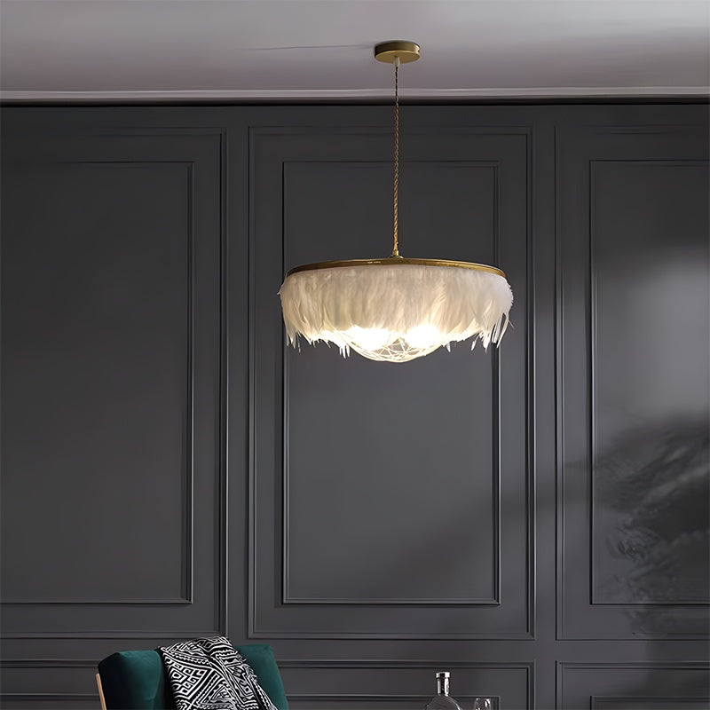 Feyran Feather Bird’s Nest Lamp for Bedroom Living Room