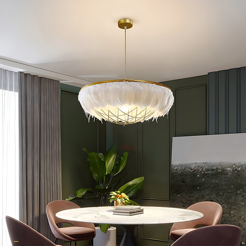 Feyran Feather Bird’s Nest Lamp for Bedroom Living Room