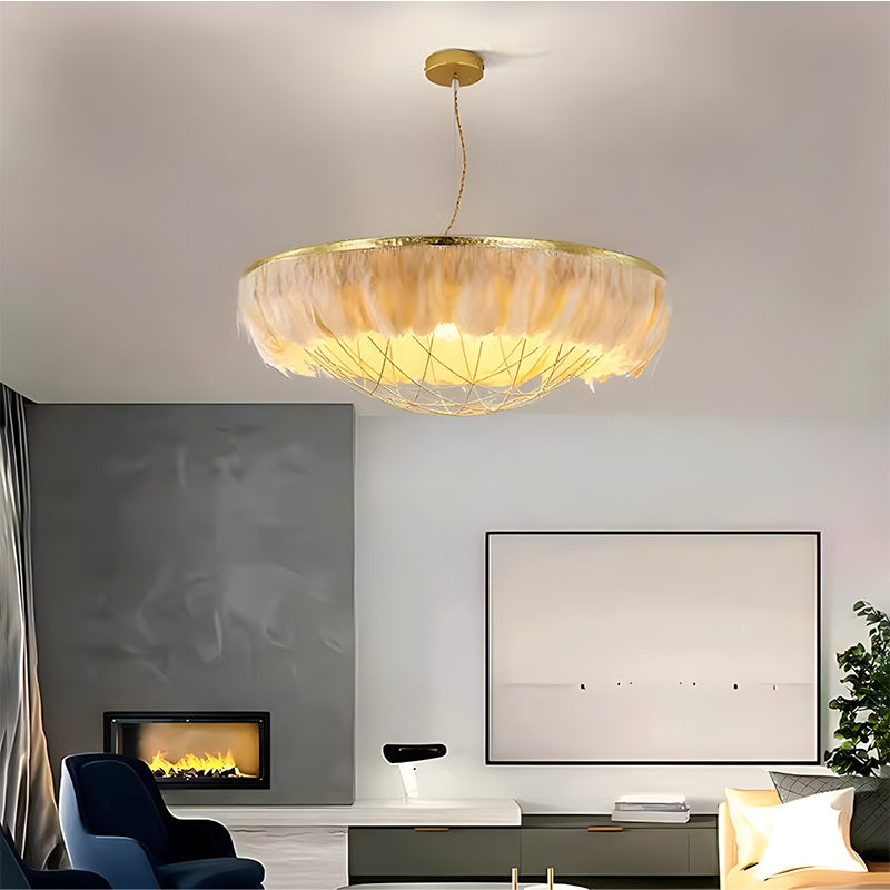 Feyran Feather Bird’s Nest Lamp for Bedroom Living Room