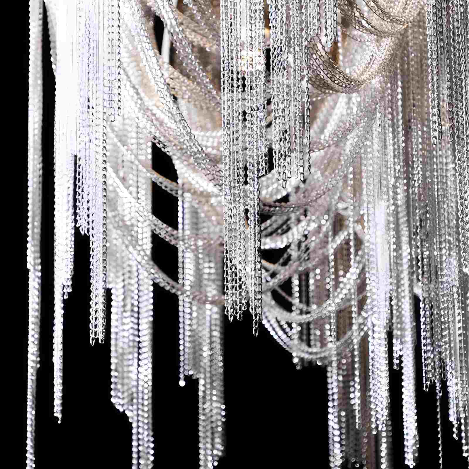 Feyran Aluminum Tassel Chandelier for Living Room