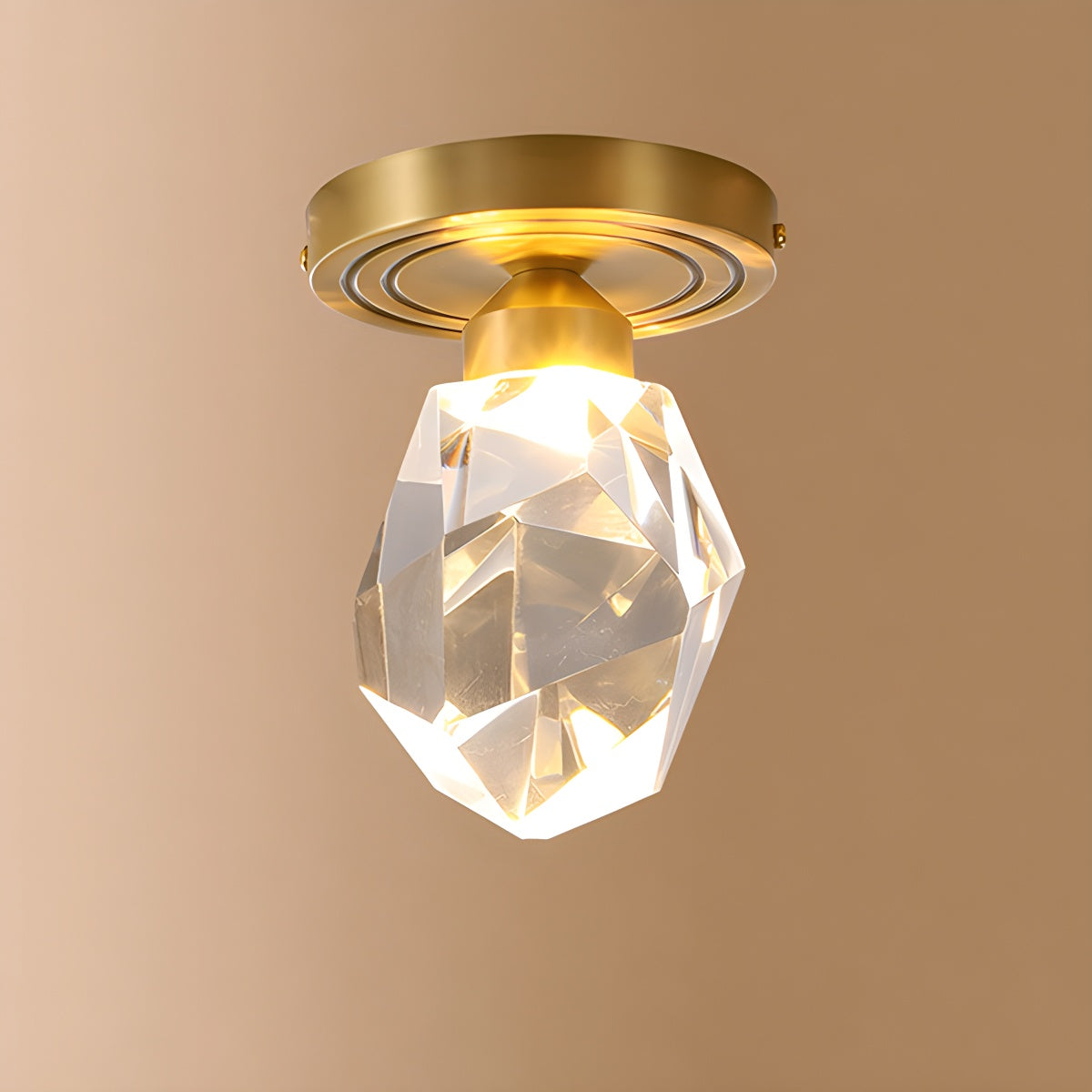 Feyran European Style Copper Glass Ceiling Lamp-G