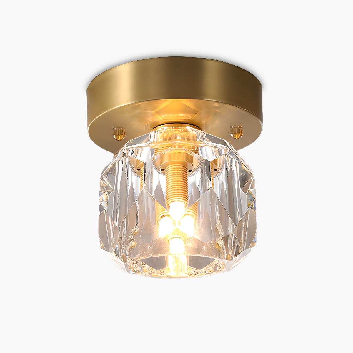 Feyran European Style Copper Glass Ceiling Lamp-G