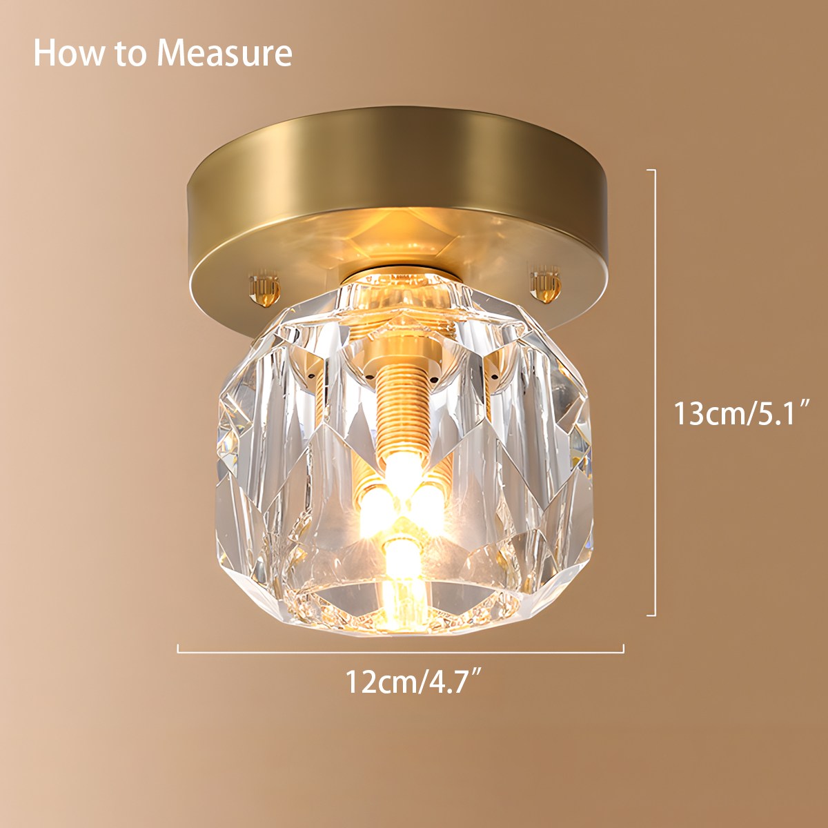 Feyran European Style Copper Glass Ceiling Lamp-G