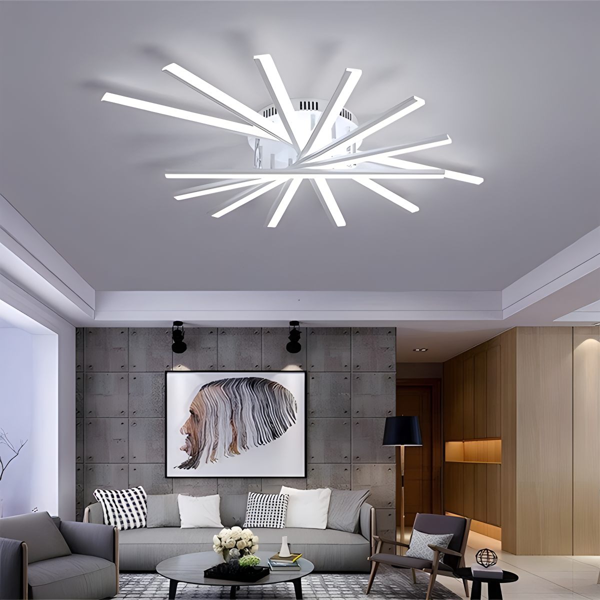 Feyran LED Strip Fan-Shaped Ceiling Lamp