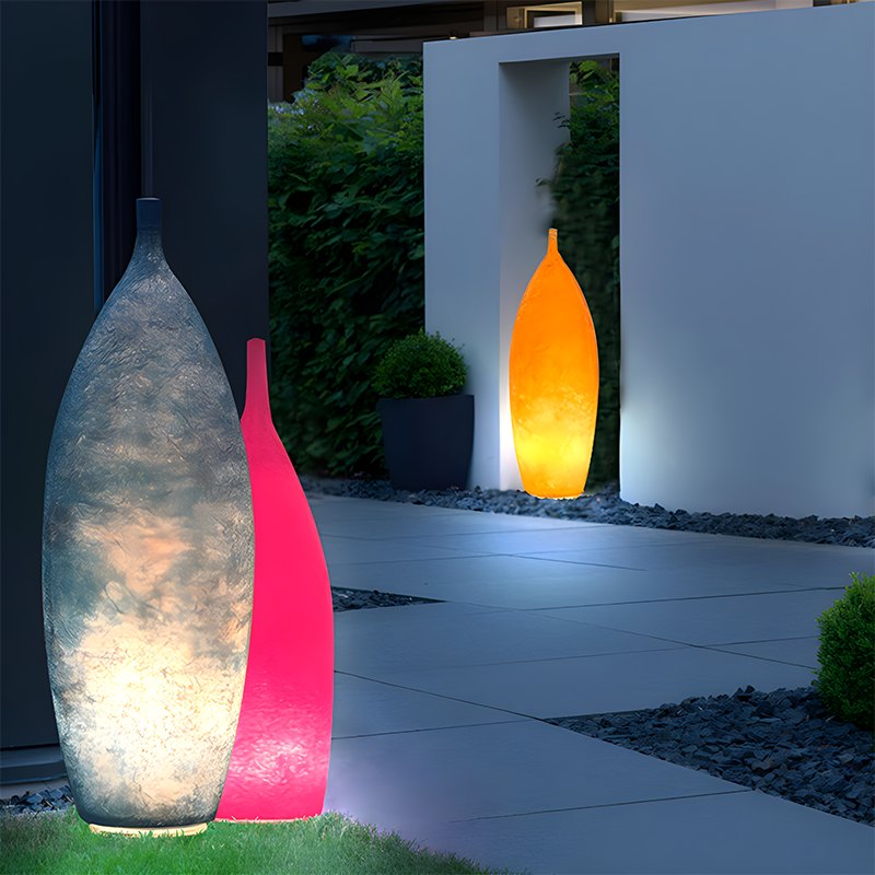 Feyran Colorful Vases Outdoor Floor Lamp
