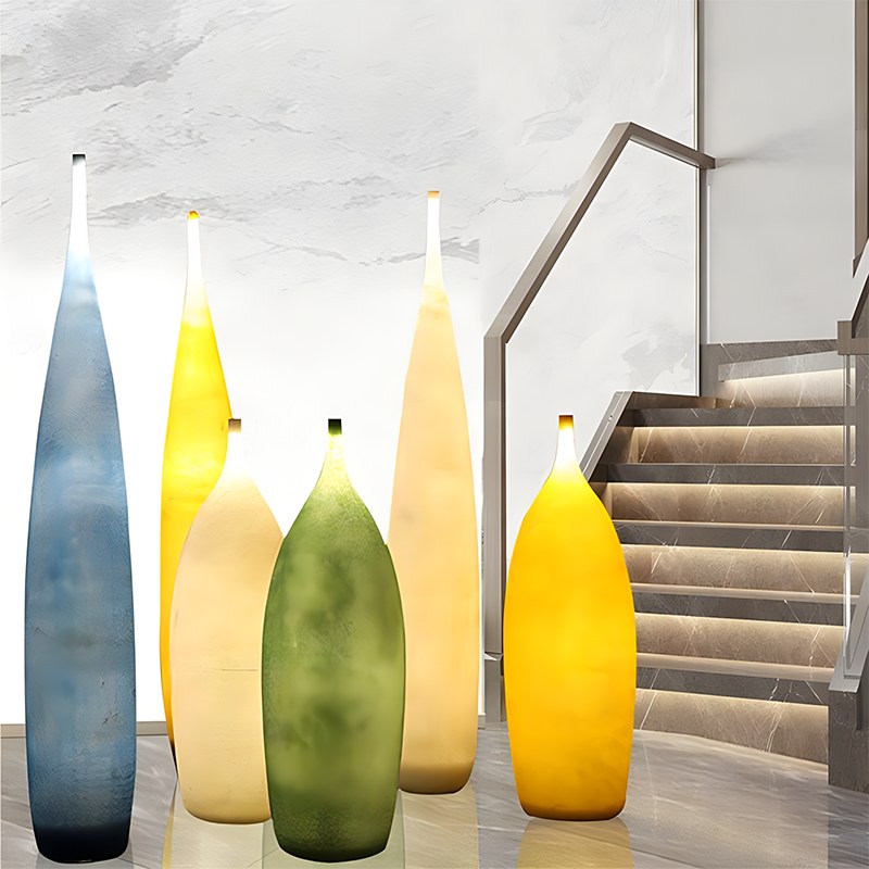 Feyran Colorful Vases Outdoor Floor Lamp
