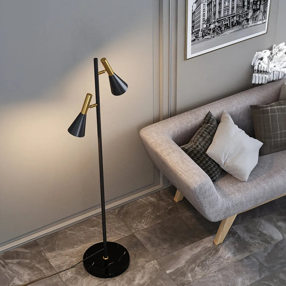 Feyran 2-Bulb Adjustable Pole Floor Lamp