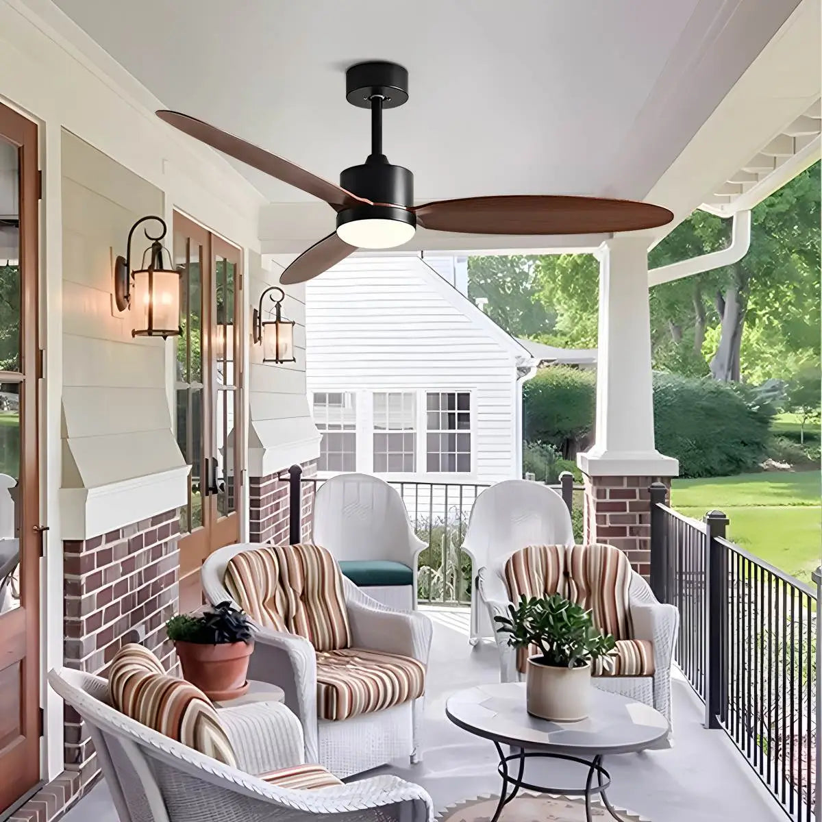 Feyran 3-Blade Ceiling Fan With Light for Bedroom