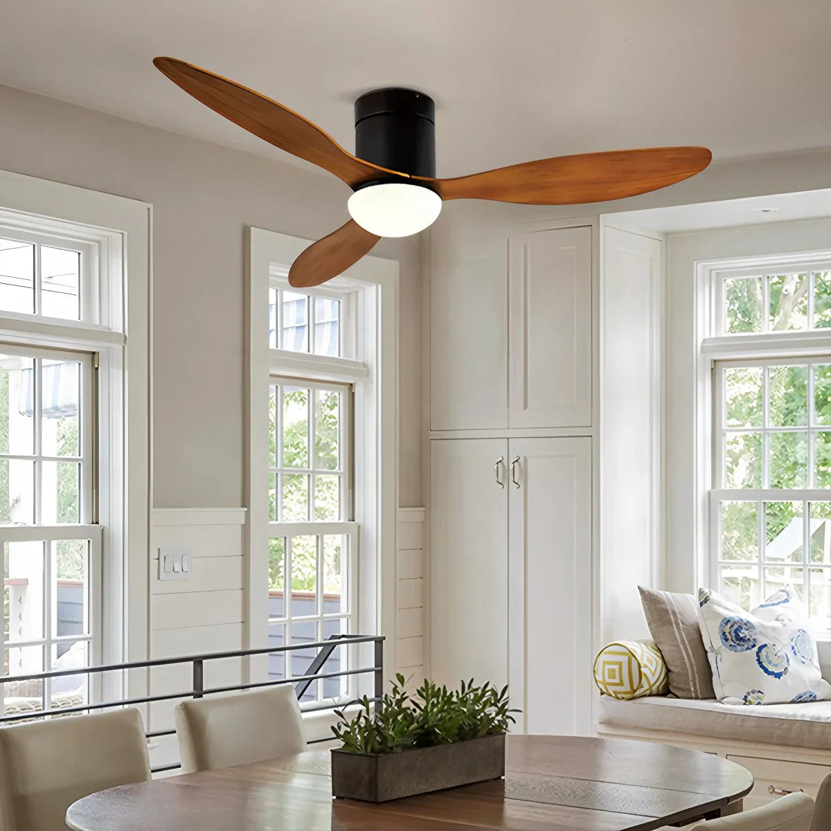 Feyran 3 Blade Modern Ceiling Fan with Light