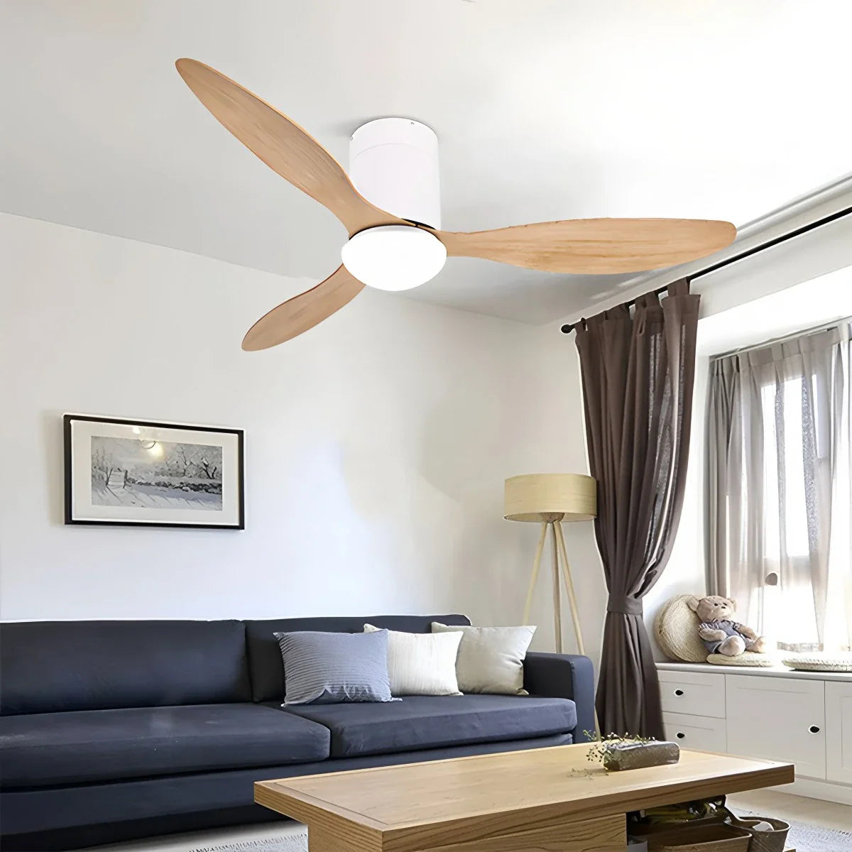 Feyran 3 Blade Modern Ceiling Fan with Light