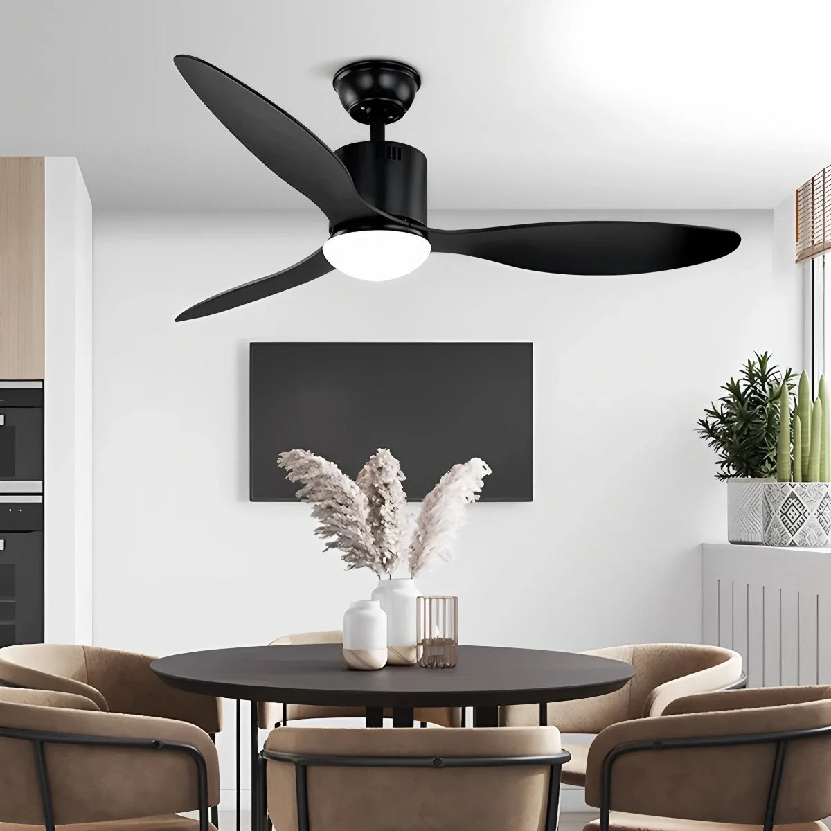 Feyran 3 Blade Modern Ceiling Fan with Light