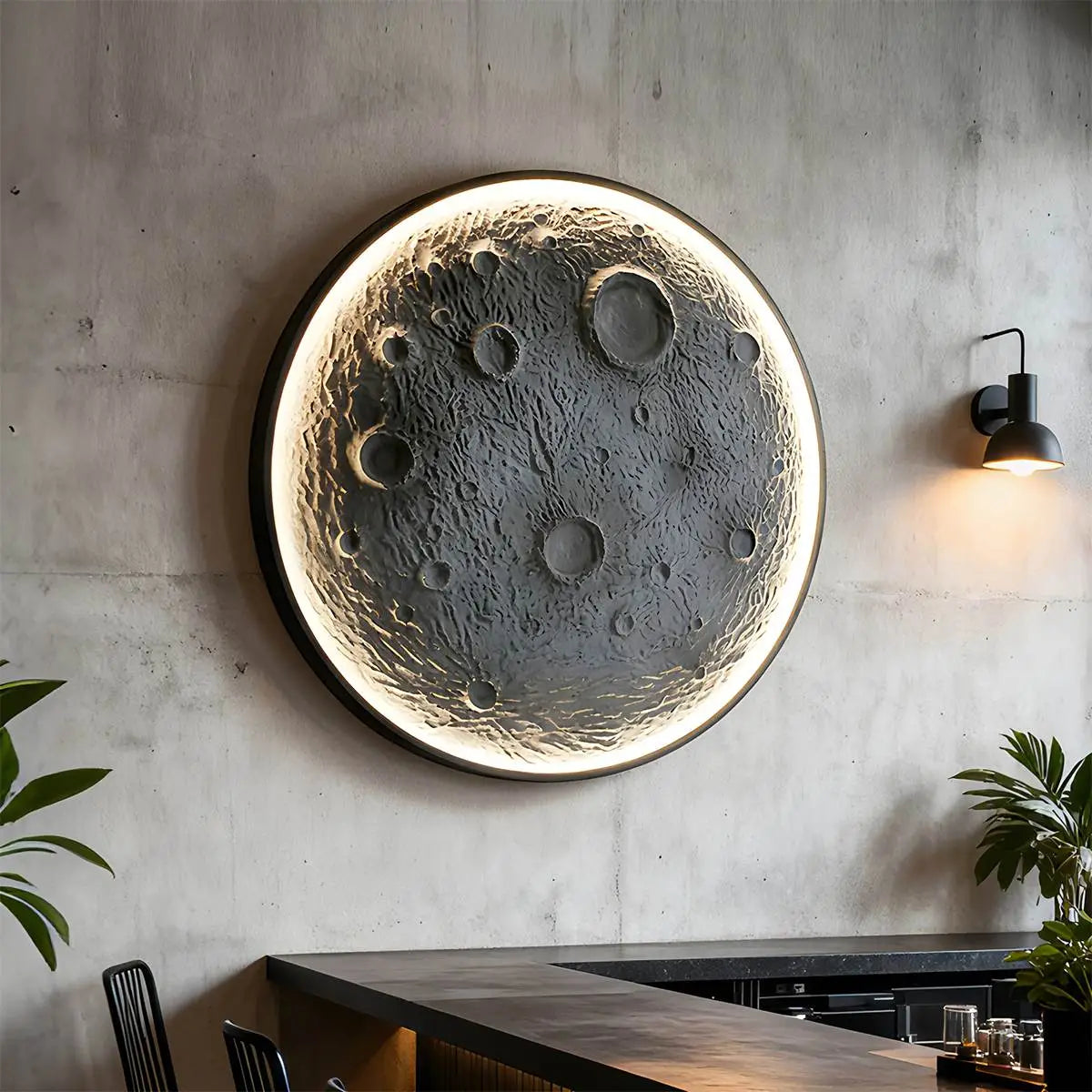 Feyran 3D Relief Moon Decorative Wall Lamp