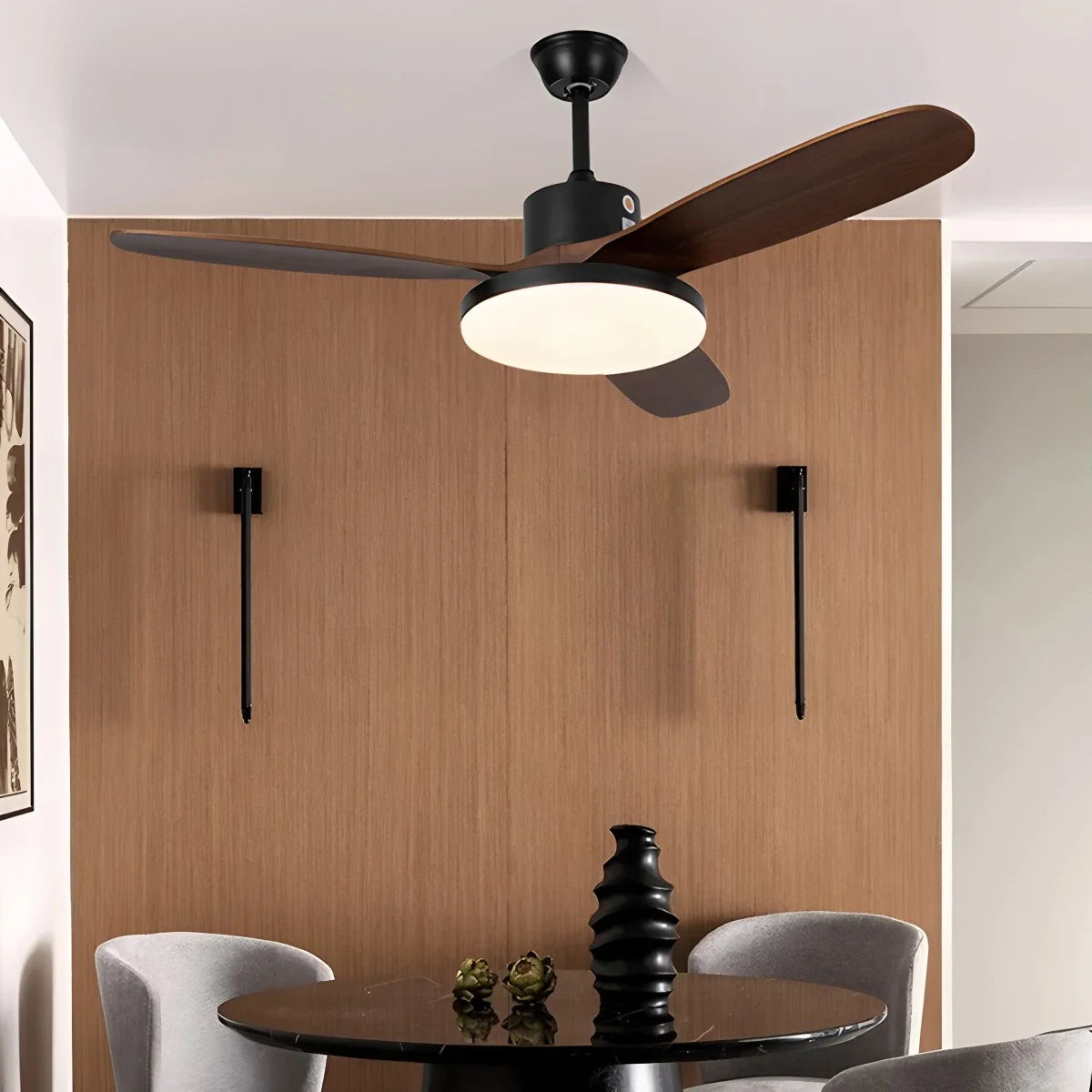 Feyran 3 Wood Blade Ceiling Fan with Light