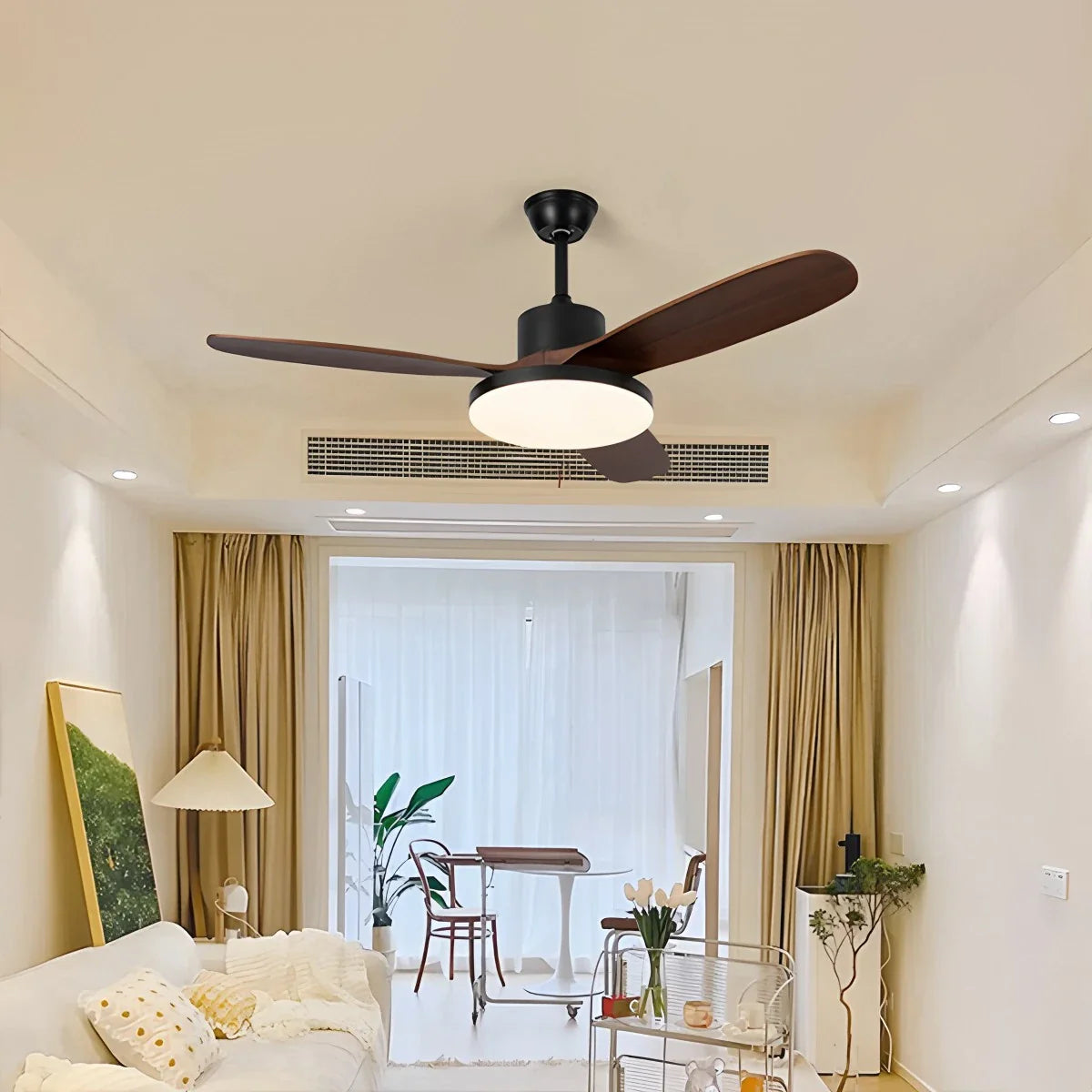 Feyran 3 Wood Blade Ceiling Fan with Light