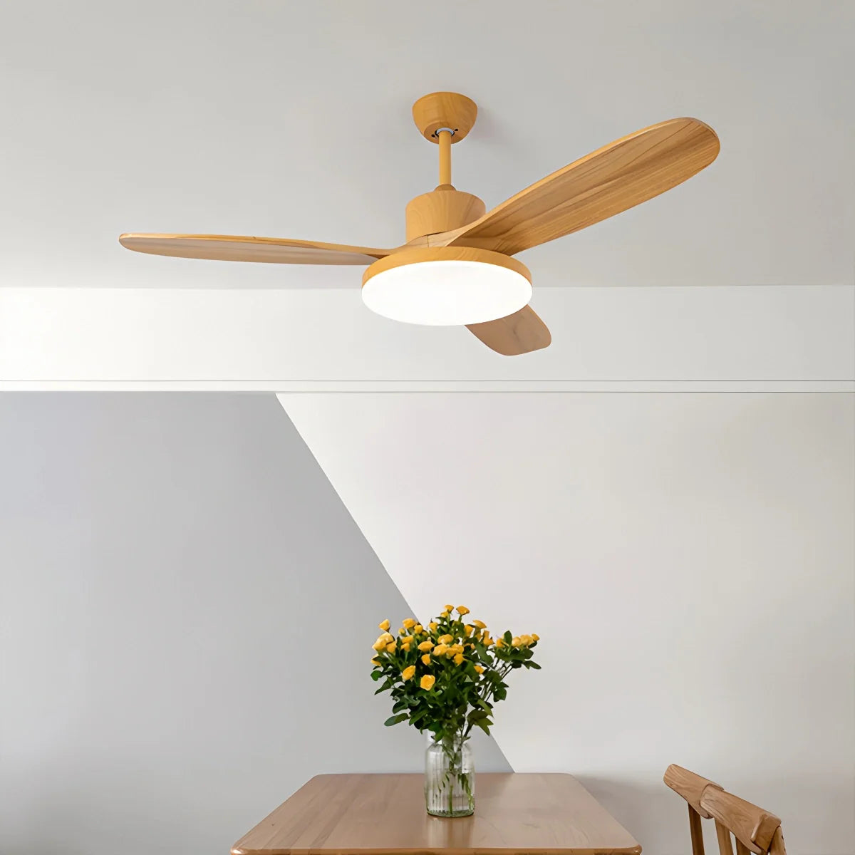 Feyran 3 Wood Blade Ceiling Fan with Light