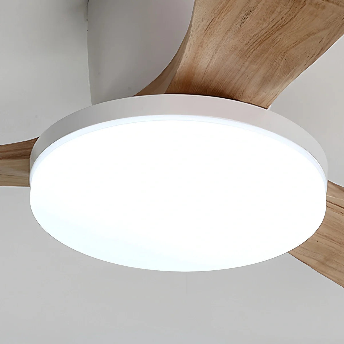 Feyran 3 Wood Blade Low Profile Ceiling Fan Lamp
